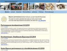 Tablet Screenshot of espoonperinneseura.net